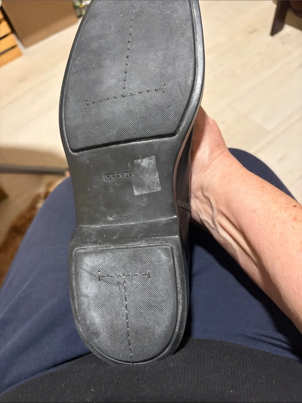 Prada Black Leather Chukka Boots